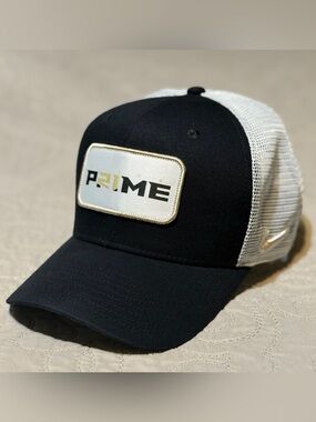 Nike - Men’s Colorado Buffaloes Coach Prime Black & White Mesh-Back SnapBack Hat